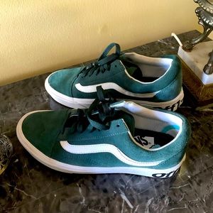 Green & White Vans - new Men’s 5.5/Women’s 7.0